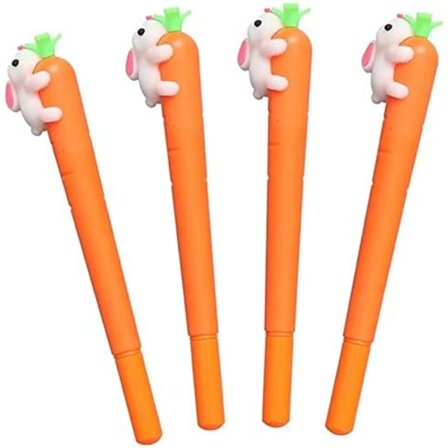 Tegneserie Hvid Kanin Gulerødder Studerende Gel Pen Kontor Pen til Kontor Skoleartikler Påskegave