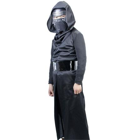 3-14 år barn tenåringer Ben Solo Cosplay Kylo Ren kostyme jumpsuit Jedi kappe med maske fancy dress up antrekk sett gaver 12-14 Years