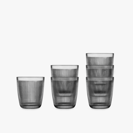 HADELAND GLASSVERK GLASS 20CL 6PAK RØKGRÅ SIRI