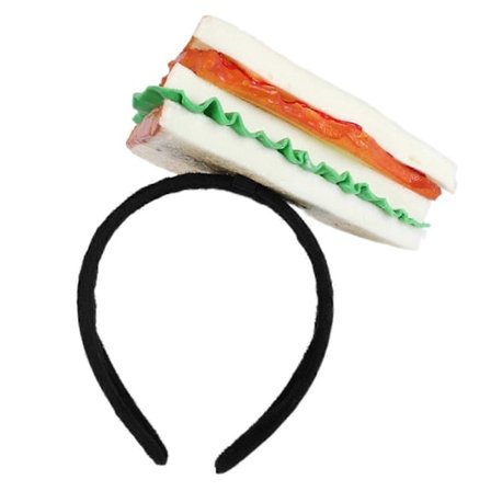 Roliga Hamburgare Sandwich Hårband Kreativ Matform Hårband Justerbart Hårtillbehör för Fester