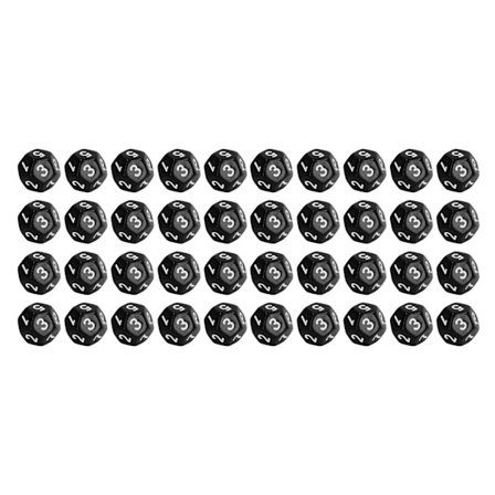 40 stk. 12-sided terningesæt Polyhedrale terninger til familiespil brætspil pub klub spil sort