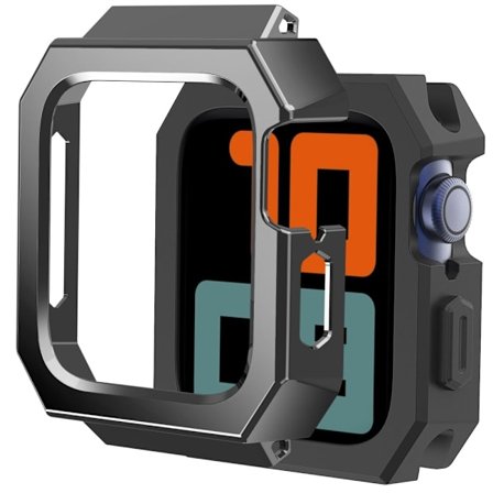 AHASTYLE Apple Watch SE 2022 (44mm) stainless steel cover - Black