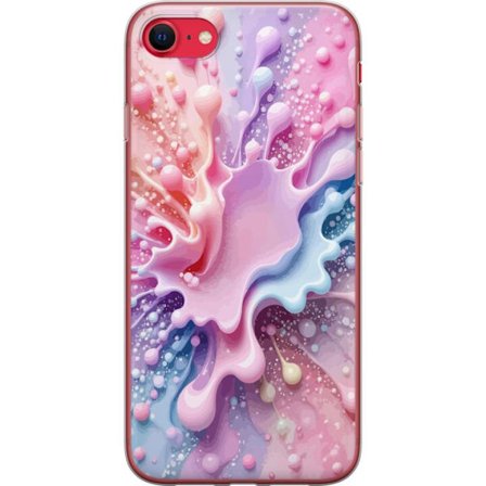 Kompatibel Mobilcover til Apple iPhone SE (2022) Pastell splash - Abstrakt motiv i lyserøde, blå og lilla toner