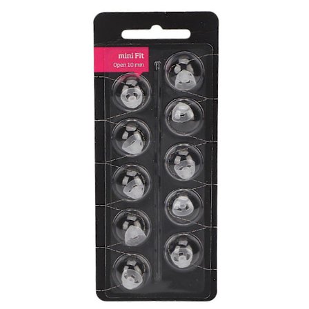 10st Hörförstärkare Öppna Domer 10MM Silikon Transparent Mjuk Förhindra Statiska Öronproppar TipsYMMR)