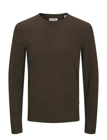 Jjeemil Knit Crew Neck Noos Brown Jack & J S