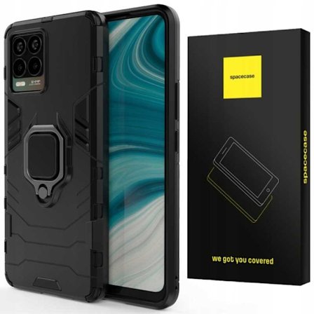 Spacecase Case Cover För Realme 8 8 Pro Phone Svart