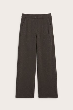 Kappahl | Glittriga kostymbyxor | Mörkbrun