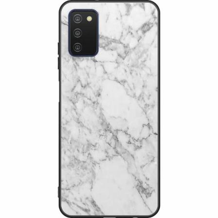 Samsung Galaxy A03s Svart Skal Marmor Vit
