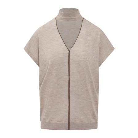 Brunello Cucinelli, Knitwear Beige, Dames, Maat:L