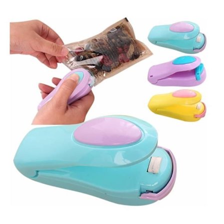 3 stk. Mini Bærbar Forsegler Poseforsegler for Plastposer for Chipsposer for Matlagring