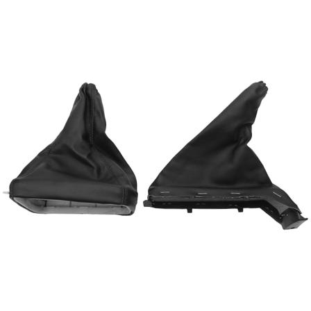 2stk Bil Håndbrems Girskift Boot Gaiter Gaitor Pu Skinn Svart For Opel Astra G Zafira A Vauxhal