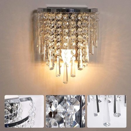 Moderne Krystall Innendørs Vegglampe Krystall Vegglampe