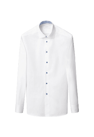 Eton Signature Twill-skjorta Slim Fit Button-downskjortor Herr Vit 39