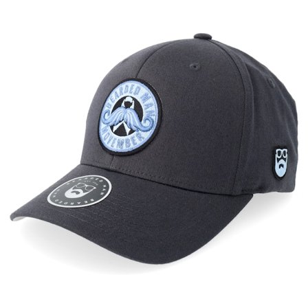 Bearded Man - Grå flexfit Caps - Movember 2025 Wooly Combed Charcoal Flexfit @ Hatstore