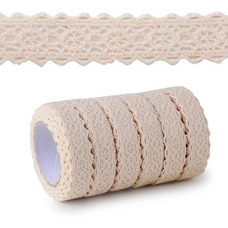 6 kpl itseliimautuvaa pitsi-nauhaa puuvillakangasta 30m vintage kukkakuvio ompelu DIY hää syntymäpäiväkoriste DI