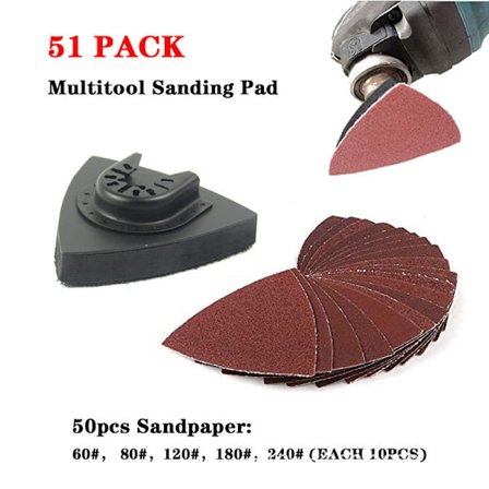 50 stk. 60 / 80 / 120 / 180 / 240 Grit ikke-porøs trekant San