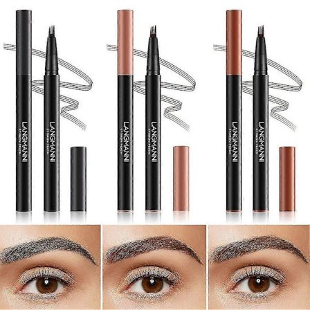 Magic Eyebrow Pencil, 2024 Päivitetty Microblade Kulmakynä Kaksipäinen Vedenkestävä