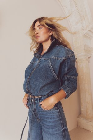 CAMILLA PIHL - James Denim Jacket - Washed Dark Blue Size44