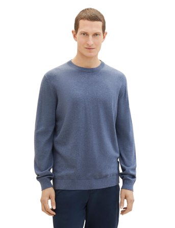 Tom Tailor Basic Crewneck Knit - Navy - L