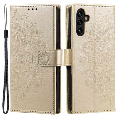 SKALO Samsung A54 5G Mandala Flip Cover - Guld