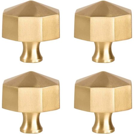 Massiiviset messinkivedtimet, kauniit harjatut kultaiset keittiön kaapin nupit