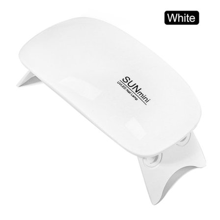 LED Nagel Lampor för Gel Mini UV Lampa för Naglar Portabel LED Nagel Lampa 6W Nagel Torkare Gel Lampa vit