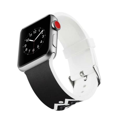 Apple Watch Series 4 40mm erstatnings urrem i silikone med mønster - Twill Multicolor