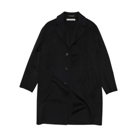 Acne Studios, Single-Breasted Coats Zwart, Heren, Maat:S