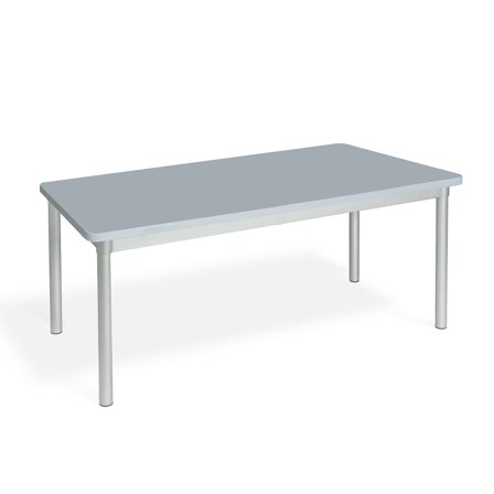 Classroom table ENVIRO, 1400x750x760 mm, dark grey, silver
