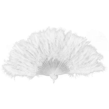 Dame Fjervifte 2023 Burlesque Tilbehør - Hvid