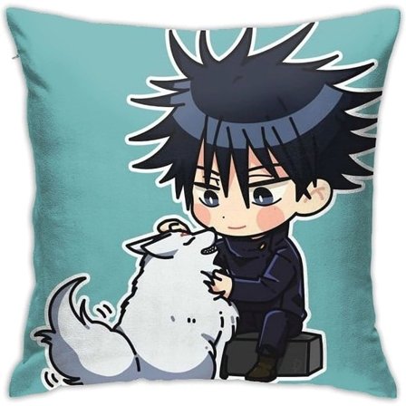 Jujutsu Kaisen Tyynynpäällinen Fushiguro Megumi Polyesteri Pehmeä Dekoratiivinen Neliömäinen Kotelo Tyynynpäällinen Luksusinen Örnätyyny Olohuoneen 