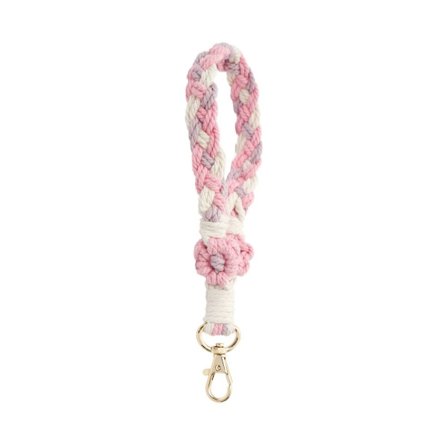 Håndledd nøkkelring Blomst Macrame ROSA