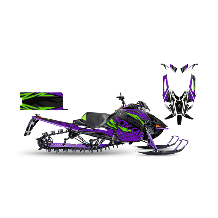 Dekalkit SweTown Ink Purple-Green - Arctic Cat M8000 Mountain Cat 153 2019-2019