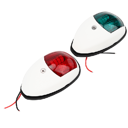 1 par bærbar, slitesterk yachtnavigasjonslys 10–30 V bredt trykk skipsesignallys hvit