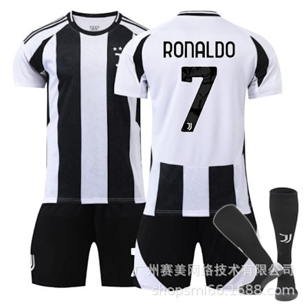 25-26 Juventus hovedfodboldtrøjesæt 9 Hodgson 22 Di Maria 19 Thuram 7 Chiesa Ronaldo trøje