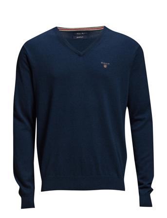 Cotton Wool V-Neck Strikkegenser V-krage Marineblå GANT*Betinget Tilbud