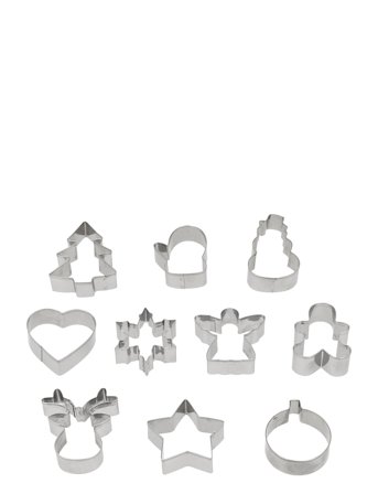 Blomsterbergs Kageudstikker Ass. Forme 10 Stk. - Silver - 10X10X12.7CM