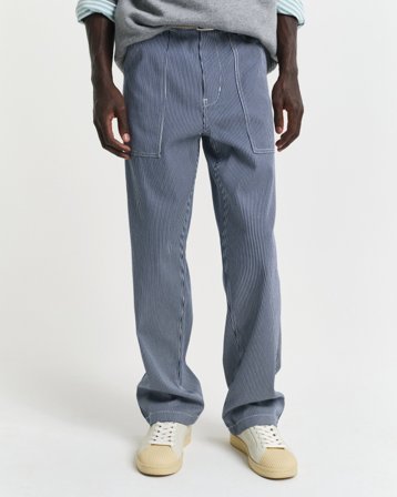 GANT Herren Relaxed Fit Jeans mit Hickory-Streifen (34/32) Blau