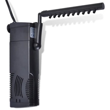 Akvariefilterpump med aktivt kol 600 l/h