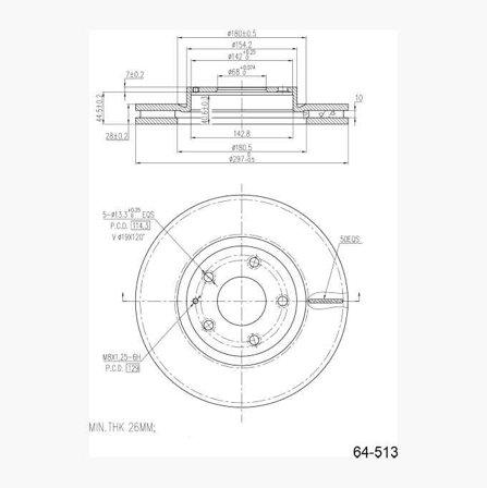 Bromsskiva belagd - Biltema