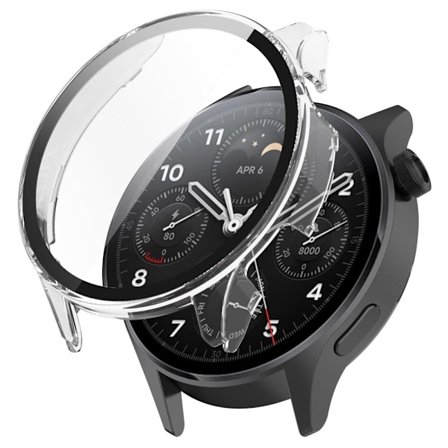 Xiaomi Watch S1 Pro protective case with tempered glass - Transparent