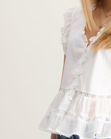 Gina Tricot Young Y boho blouse Hvid Toppe/Bluser Pige - Kids Brand Store