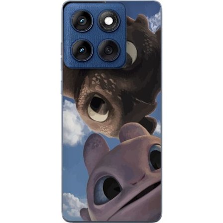 Kompatibel Mobilcover til Motorola Edge 60 Sød Drage Bedste Venner Selfie