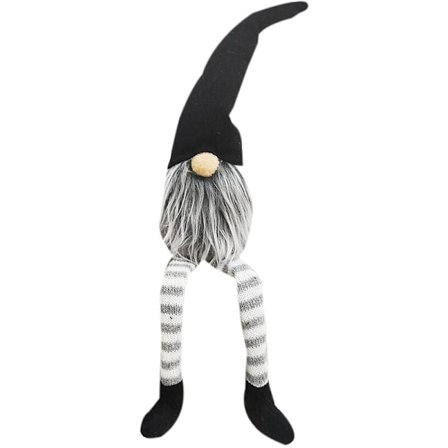 Joulukoriste Söpö Istuva Pitkäjalkainen Kasvoton Tonttu Nukke Koristeet Kotiin Uusi Lahja Lapsille (Musta)