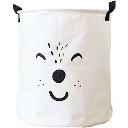Foldbar Vasketøjskurv til Børn Vandtæt Vasketøjsboks Opbevaring til Tøj og Legetøj Hvid YYV