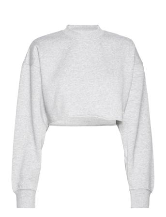 Studio Over D Cropped Crew Grey Björn Borg