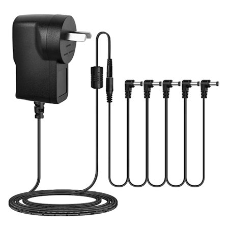 Guitar Pedal Strømforsyningsadapter 9VDC1A Tip Negativ 5-vejs Daisy Chain Kabler Guitar Effektpedal Strømadapter