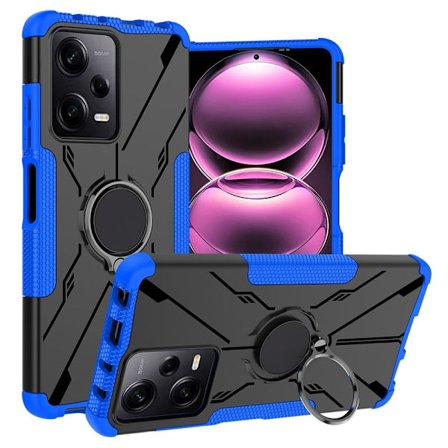 Kickstand-cover med magnetisk plade til Xiaomi Redmi Note 12 Pro - Blå