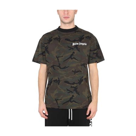 Palm Angels, T-Shirts Zielony, Mężczyzna, Rozmiar: 2XL