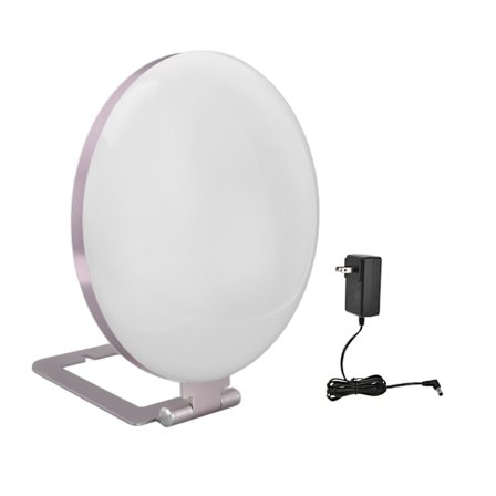 LED Lysterapi Lampe 3 Fargetemperaturer Sammenleggbar Base US Plugg 100V til 240V